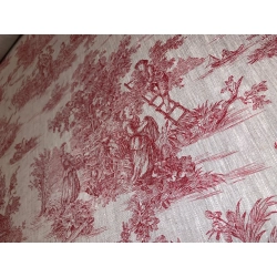 redTkanina lniana scenki rodzajowe